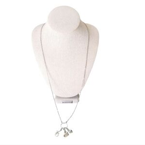 VHTF 30" Lia Sophia Silver Tone with Key a Heart and Rhinestone XOXO simbol